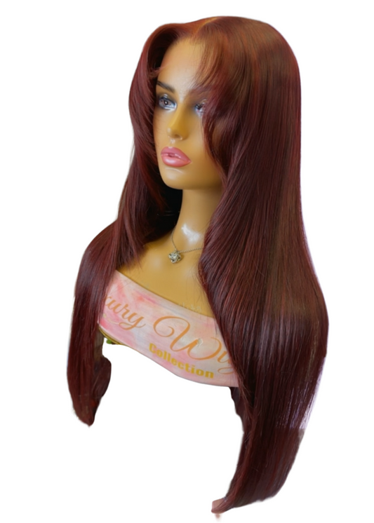 Burgundy Middle Part/Light layers